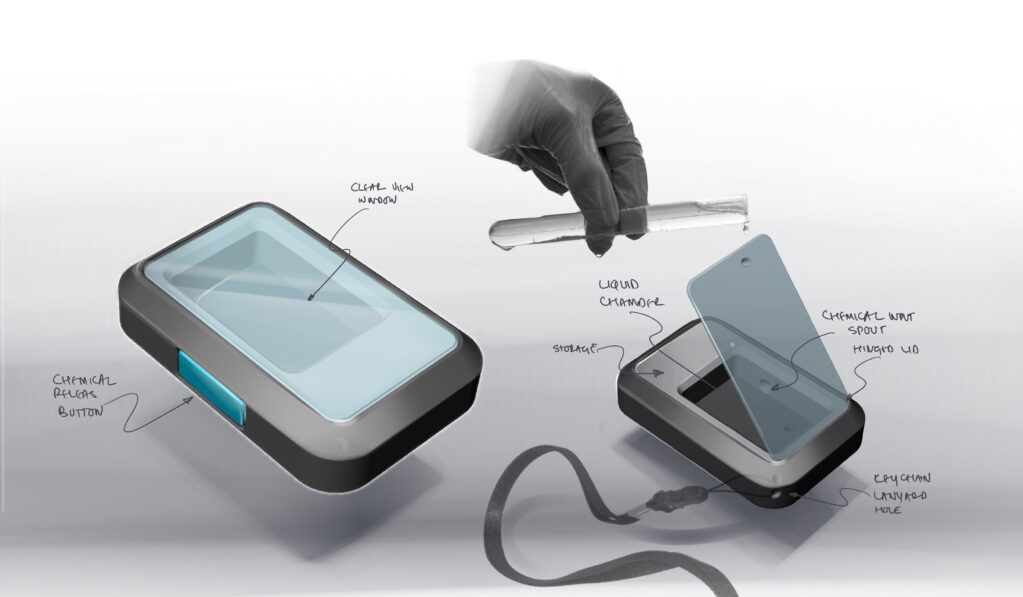 Handheld device to detect lead compounds and impurities in water