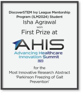 ILM Student Isha Agrawal First Prize AHIS 2023